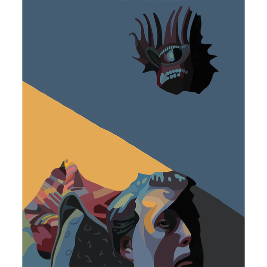 SELF PORTRAIT WITH SRI LANKAN MASK | GM SPIERS, 2015
